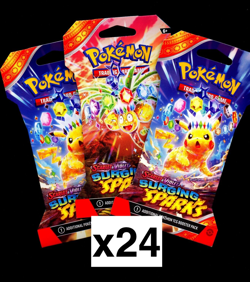 Pokemon TCG SV Surging Sparks - 24x Sleeved Booster Packs (Factory Sealed) ⚡ - Image 1