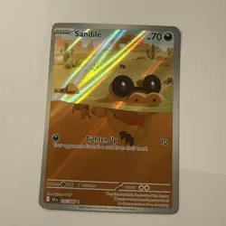 Sandile 135/086 SV: Black Bolt (BLK) Illustration Rare Full Art Holo Pokemon NM - Image 1