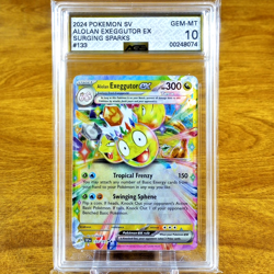 Pokemon SV Surging Sparks Alolan Exeggutor EX 133/191 AGS Gem-MT 10 Holo 2024 - Image 1