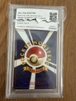 2000 POKEMON JAPANESE NEO 3 26 RAICHU PSA 10 GEM MT LOW POP 59/215 - Image 3