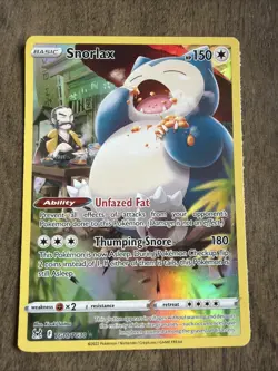 Pokemon TCG Snorlax #TG10/TG30 SWSH11: Lost Origin Ultra Rare Trainer Gallery - Image 1