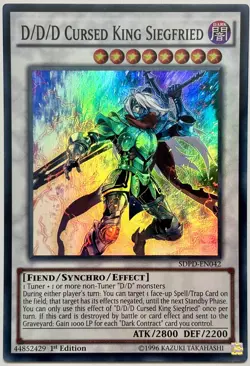 SDPD-EN042 D/D/D Cursed King Siegfried - Super Rare 1st Edition Near Mint YuGiOh - Image 1