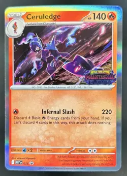2025 Pokemon Phantasmal Flames Ceruledge Prerelease Staff Promo #014 - Image 1