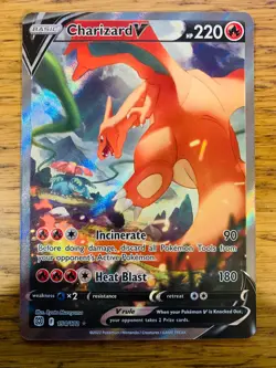 NM! Charizard V (154/172) Brilliant Stars Alt Art Ultra Rare Pokemon Card! - Image 1