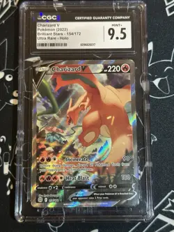Charizard V 154/172 Alternate Alt Art SWSH Brilliant Stars Pokemon Card CGC 9.5 - Image 1