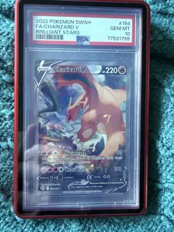Pokemon Tcg Brilliant Stars Charizard V Alt Art 154/172 PSA 10 Gem Mint - Image 1