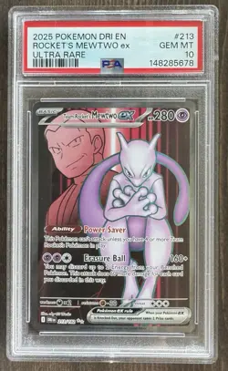 2025 Team Rockets Mewtwo EX Destined Rivals (English) PSA 10 Gem Mint Pokemon - Image 1