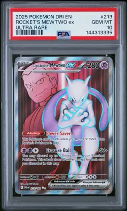 PSA 10 Team Rocket’s Mewtwo Ex 213/182 Ultra Rare Full Art GEM MINT Pokemon - Image 1