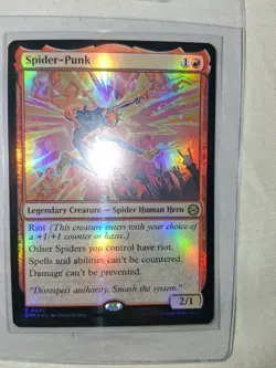 Spider-Man Spider-Punk Foil Rare Card 0092 NM Condition - Image 1