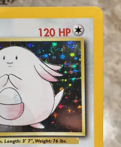 CHANSEY 1999 3/102 Base Set Holo Rare Unlimited LP Pokemon Card vintage - Image 5