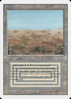 Scrubland - MtG Revised/3rd Ed. - Rare LP/MP 1994 (c1) - Image 1