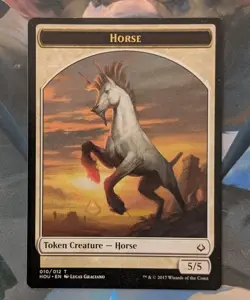 MTG Hour of Devastation Token HORSE #10 NM - Image 1