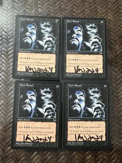 Mtg. Dark Ritual. Tempest. Signed. Played - Image 1