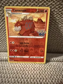CAMERUPT 014/078 UNCOMMON POKEMON GO POKEMON REVERSE HOLO NM 014/078 - Image 1