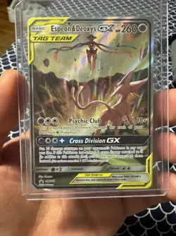 Pokemon TCG Espeon & Deoxys GX SM240 Black Star Promo Holo - NM - Image 1