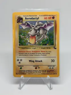 Pokemon Fossil Aerodactyl Holo Rare 1/62 Holo - Image 1