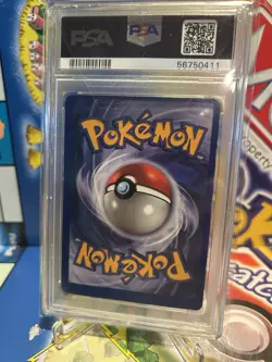 Pokemon Machamp Base Set 1st Edition #8 PSA 5 Miscut Error Minor Holo Shift - Image 2