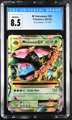 2016 Pokemon Evolutions #2 M Venusaur EX CGC 8.5 - Image 1