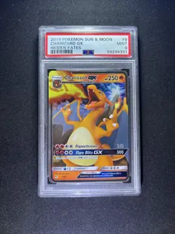 Pokemon Charizard GX 9/68 Hidden Fates Ultra Rare Holo PSA 9 2019 English - Image 2