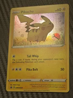 Pokemon TCG Pikachu SWSH039 Cosmo Black Star Promo Holo - Image 2