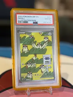 2023 POKEMON OBF EN-OBSIDIAN FLAMES ILLUSTRATION RARE #207 PIDGEY PSA 10 - Image 3