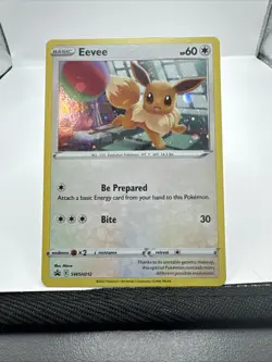 Eevee SWSH212 SWSH: Black Star Astral Radiance Promo Card Cosmo Holo - Image 1