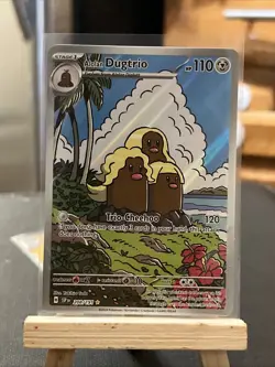 Pokemon TCG Alolan Dugtrio 208/191 Surging Sparks Illustration Rare Holo Card - Image 1