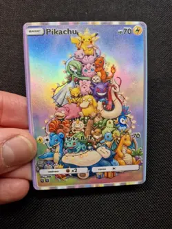 3x - Pikachu Full Art Rainbow cards -Holo Kanto Friends Custom Promo Art Card - Image 2
