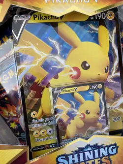 Pokemon TCG Shining Fates Pikachu V Box Brand New Sealed. UK Seller. - Image 2