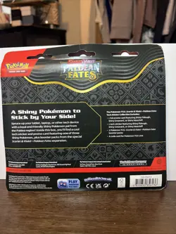 Pokemon Paldean Fates Tech Sticker Collection 3 Booster Pack Blister- Fidough - Image 2