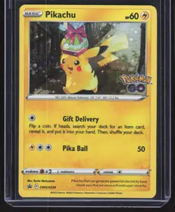 Pokemon TCG Pikachu #SWSH234 Holo Pokemon GO Tins Black Star Promo - Image 1