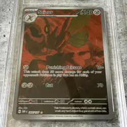 Pokemon Scizor Illustration Rare Holo SV03 Obsidian Flames 205/197 TAG 8.5 TCG - Image 2