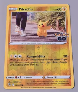 Pikachu # 027/078 Common Reverse Holo aus Pokemon Go 2022 Pokemon Deutsch Mint - Image 3