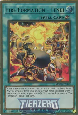 Yugioh Fire Formation - Tenki MGED-EN042 Premium Gold Rare 1st Ed Nr Mint - Image 1