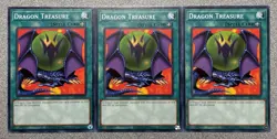 Dragon Treasure LOB-EN092 (x3) Common Unlimited Edition NM - Image 1