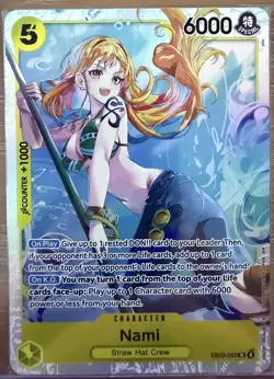 Bandai One Piece Nami SR EB03-053 English Heroines Edition 6000 Power Card - Image 1