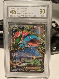 2016 POKEMON XY BLACK STAR PROMO VENUSAUR EX #XY123 CGA 90 GRADED - Image 1