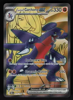 Cynthia's Garchomp ex 215/182 SV10: Destined Rivals Ultra Rare Pokemon TCG Card - Image 1