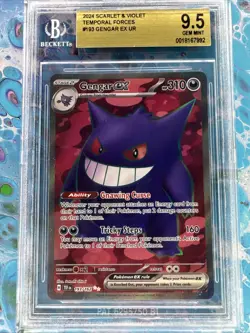 Pokemon TCG Gengar EX Temporal Forces Ultra Rare Card 193/162 - Image 1