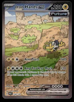 Pokemon Cards Iron Hands ex 248/182 Paradox Rift Special Illustration Rare NM - Image 1