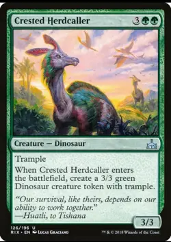X 1 Crested Herdcaller NM Rivals of Ixalan 126 MTG Magic The Gathering - Image 1
