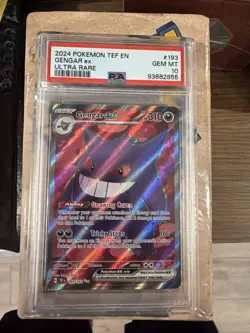 PSA 10 GENGAR EX 193 TEMPORAL FORCES ULTRA RARE SCARLET & VIOLET POKEMON - Image 1