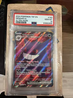 PSA 10 GENGAR EX 193 TEMPORAL FORCES ULTRA RARE SCARLET & VIOLET POKEMON - Image 2