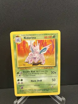 Pokemon Nidorino Uncommon 60 HP 37/102 Base Set - Image 1