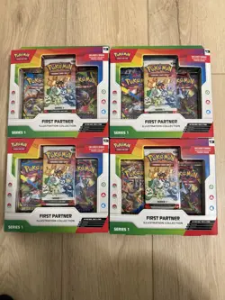 Pokemon First Partner Illustration Collection Series 1 Box Lot of 4 - Image 1