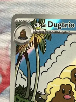 Alolan Dugtrio 208/191 SV08 Surging Sparks Illustration Rare FA Pokemon Card NM - Image 3