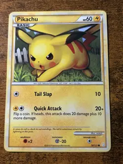 Pikachu 78/123 Heartgold & Soulsilver Regular Pokemon Card - Image 1