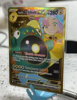 Pokemon TCG Ionos Bellibolt ex 188/159 Journey Together Gold Hyper Rare Card - Image 1