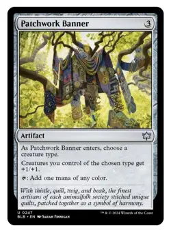 1x MTG Patchwork Banner - Bloomburrow Artifact! NM Mint - Image 1