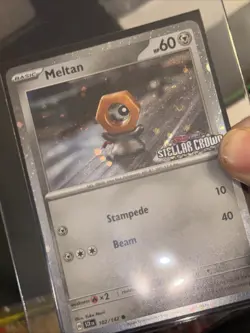 [Stamped] Meltan 102/142 Stellar Crown Stamped Cosmo Foil - Pokemon TCG Promo - Image 4